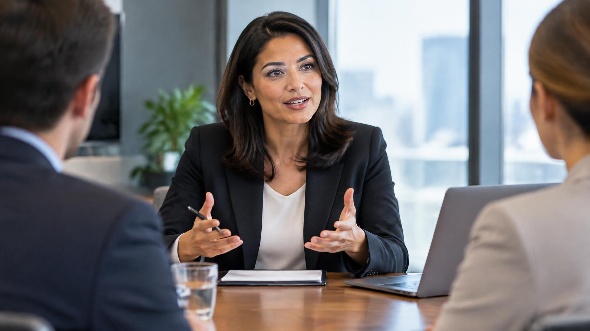 woman leading negotiation