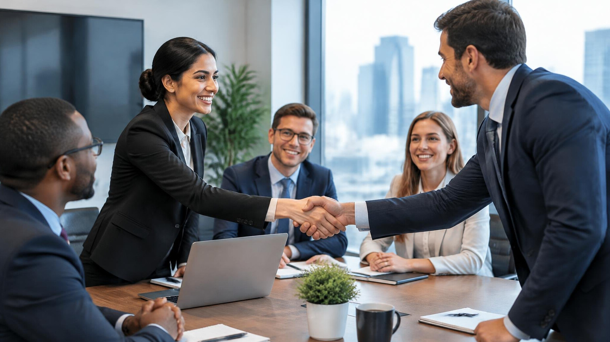 business professionals in meeting
