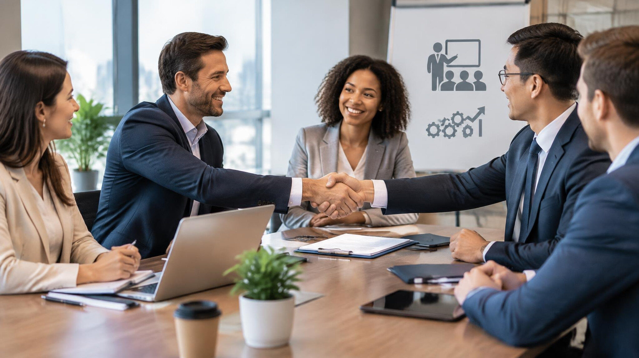 professional negotiation table
